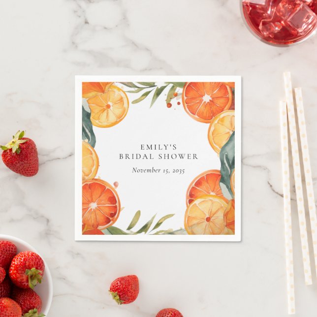 Guardanapo De Papel Chá de Noiva Aquarela Aperol Spritz (Insitu)