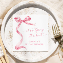 Guardanapo De Papel Chá de Noiva Arco Rosa Ela Vai Casar