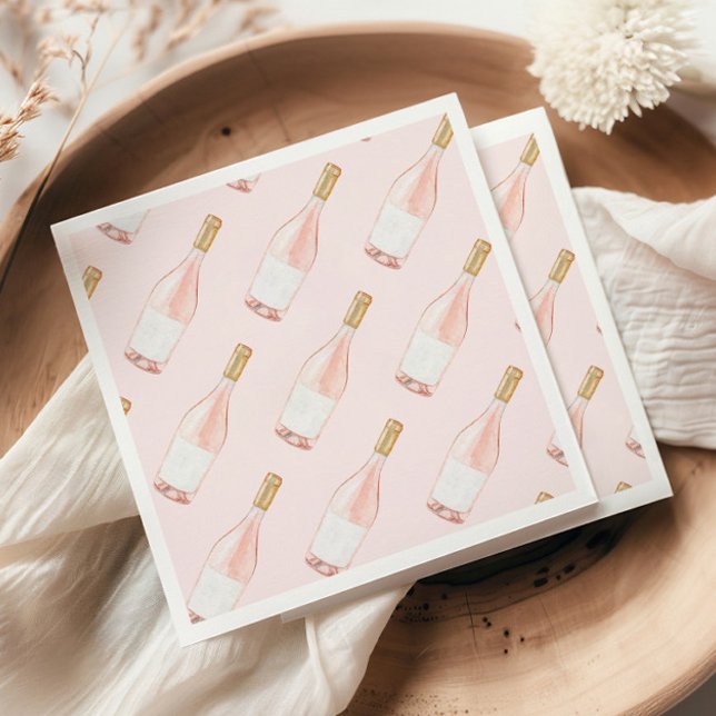 Guardanapo De Papel Chá de Noiva com Champanhe Rosa Festa de Despedida (Criador carregado)
