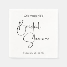 Guardanapo De Papel Chá de Noiva com Letra Moderna