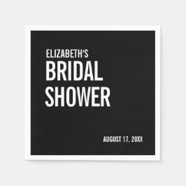 Guardanapo De Papel Chá de Noiva com Tipografia Simples