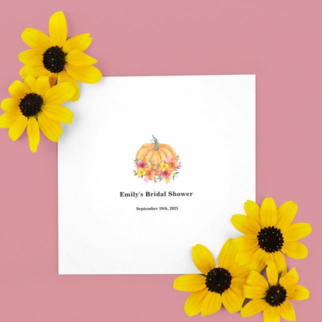 Guardanapo De Papel Chá de Noiva de Abóbora de Outono (Criador carregado)