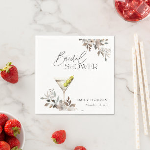 Guardanapo De Papel Chá de Noiva de Coquetel Dirty Martini