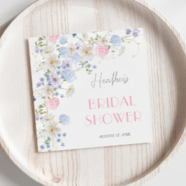 Guardanapo De Papel Chá de Noiva de Flores Silvestres Rosa Roxo Primav