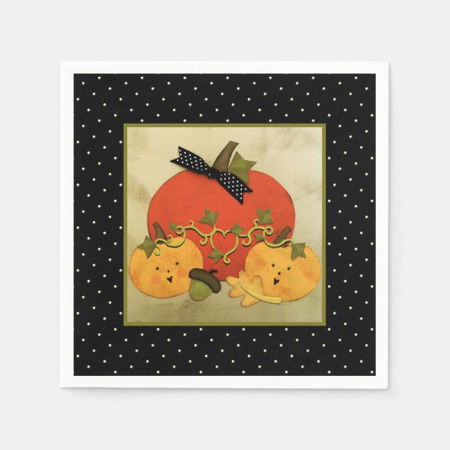 Guardanapo De Papel Chá de Noiva de Halloween de Outubro (Frente)