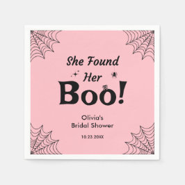 Guardanapo De Papel Chá de Noiva de Halloween Pink Ela Encontrou Seu A