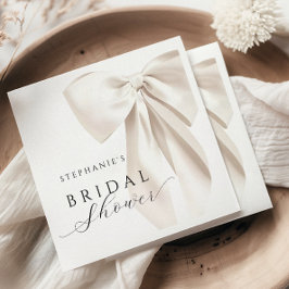 Guardanapo De Papel Chá de Noiva de Laço de Marfim Branco