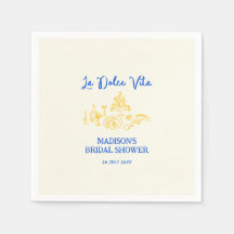 Chá de Noiva Desenhado à Mão La Dolce Vita