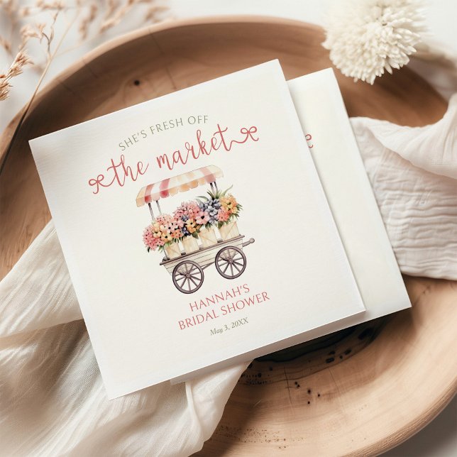 Guardanapo De Papel Chá de Noiva - Ela Está Fresca no Mercado (Criador carregado)