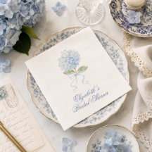 Chá de Noiva Elegante Hortênsia Azul