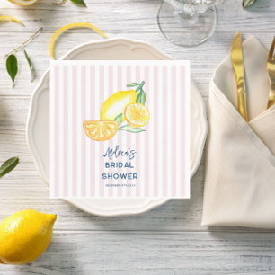Guardanapo De Papel Chá de Noiva em Amarelo Limão Cítrico