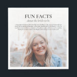 Guardanapo De Papel Chá de Noiva Fatos Divertidos sobre a Noiva<br><div class="desc">Personalize adicionando fatos divertidos sobre o graduado.</div>