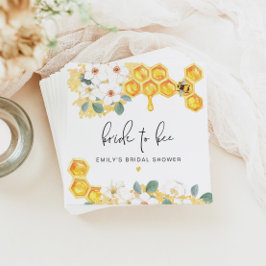 Guardanapo De Papel Chá de Noiva Floral Abelha Bumble Rústico ROMY