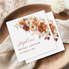 Guardanapo De Papel Chá de Noiva Floral Boho Outono