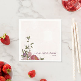 Guardanapo De Papel Chá de Noiva floral Burgundy Forest