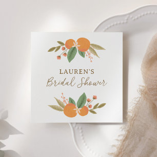 Guardanapo De Papel Chá de Noiva Floral Cítrico