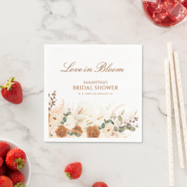 Guardanapo De Papel Chá de Noiva Floral Elegante de Outono