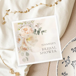 Guardanapo De Papel Chá de Noiva Floral Eucalipto de Jardim