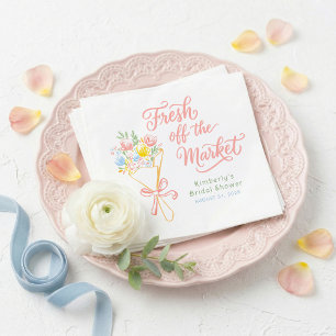 Guardanapo De Papel Chá de Noiva Floral Pastel Fresh Off The Market