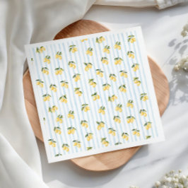 Guardanapo De Papel Chá de Noiva Italiano Azul Limão