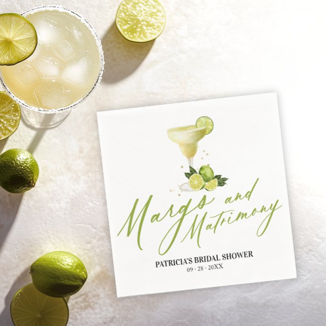Guardanapo De Papel Chá de Noiva Margs & Matrimônio (Criador carregado)