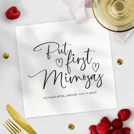 Guardanapo De Papel Chá de Noiva Mas Primeiro Mimosas