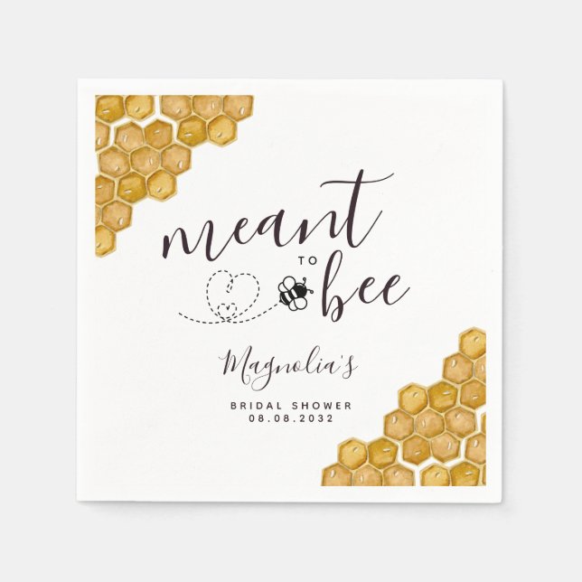 Guardanapo De Papel Chá de Noiva Meant to Be (Frente)