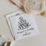 Guardanapo De Papel Chá de Noiva Moderno com Brunch e Bolhas<br><div class="desc">Este design de guardanapo de papel tem uma mistura única de estilo retrô e elegância moderna que certamente impressionará seus convidados. Você tem a opção de alterar a cor da arte e do texto. Itens correspondentes no design de festa Cava.</div>