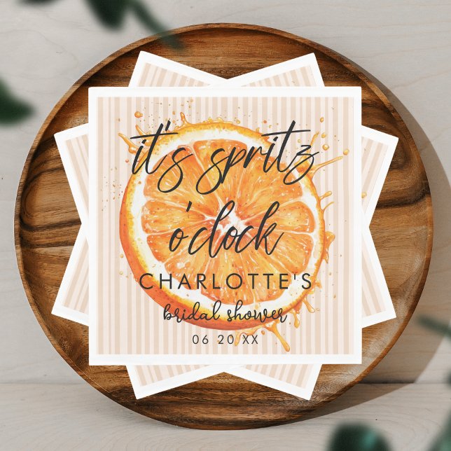 Guardanapo De Papel Chá de Noiva Personalizado Amor à Primeira Spritz (Criador carregado)