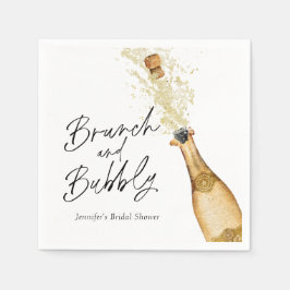 Guardanapo De Papel Chá de Noiva Personalizado Brunch e Bubbly