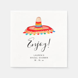 Guardanapo De Papel Chá de Noiva Personalizado Sombrero Fiesta 