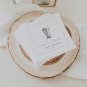 Guardanapo De Papel Chá de Noiva Pink Off To The Altar Mint Julep