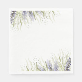 Guardanapo De Papel Chá de Noiva Rústico Lavanda & Salva