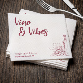 Guardanapo De Papel Chá de Noiva Vino & Vibes