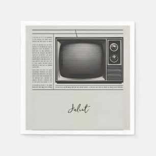 Guardanapo De Papel Chá de Noiva Vintage Jornal Antigo Retro Pays