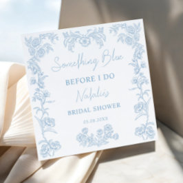 Guardanapo De Papel Chá de Noiva Vintage Something Blue Before I Do