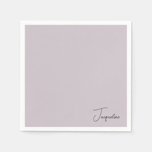 Guardanapo De Papel Chá de Nomes de Script Personalizados da lavanda (Frente)