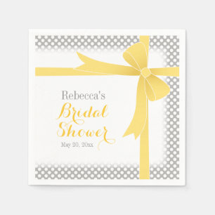 Guardanapo De Papel Chá de panela amarelo dos pontos do arco & do