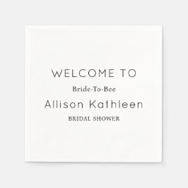 Guardanapo De Papel Chá de panela branco e preto minimalista elegante