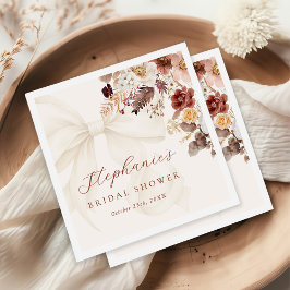 Guardanapo De Papel Chá de panela Branco Floral de Arco