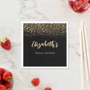 Guardanapo De Papel Chá de panela brilhante de impressão Leopardo Dour