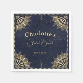 Guardanapo De Papel Chá de panela Celestial marinho e Dourado