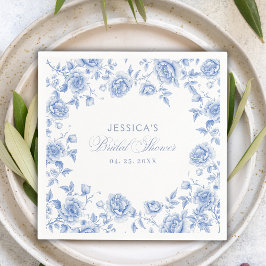 Guardanapo De Papel Chá de panela Chinoiserie Azul Elegante Chic