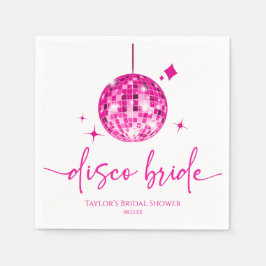Guardanapo De Papel Chá de panela cor-de-rosa Disco Ball Disco Brilho