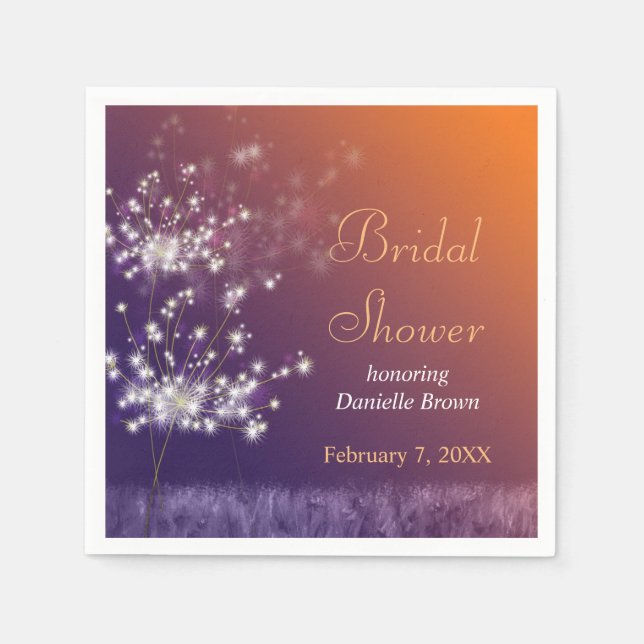 Guardanapo De Papel Chá de panela Dandelions de Crepúsculo (Frente)