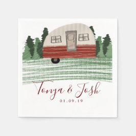 Guardanapo De Papel Chá de panela de acampamento de Vintage moderno