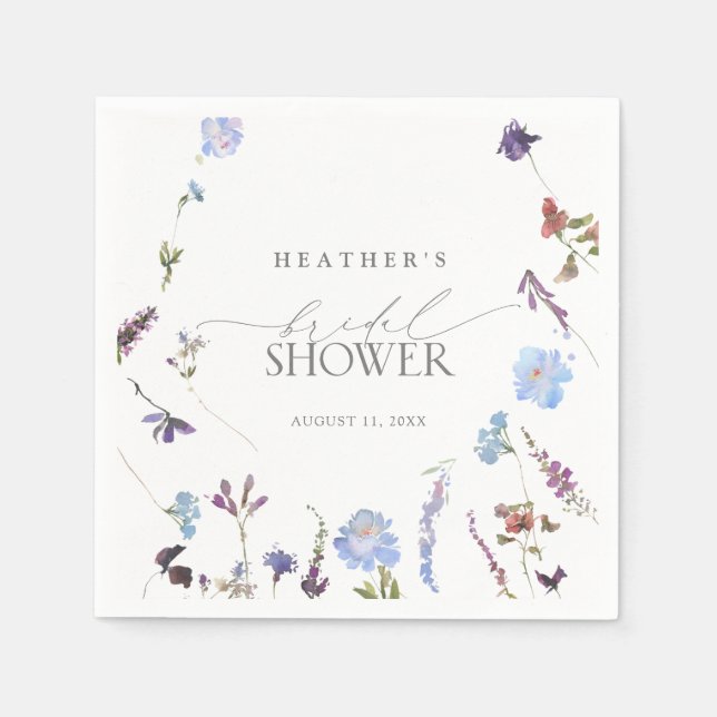 Guardanapo De Papel Chá de panela de Aquarela Azul-poeirento (Frente)