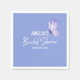 Guardanapo De Papel Chá de panela de borboleta roxa floral de aquarela