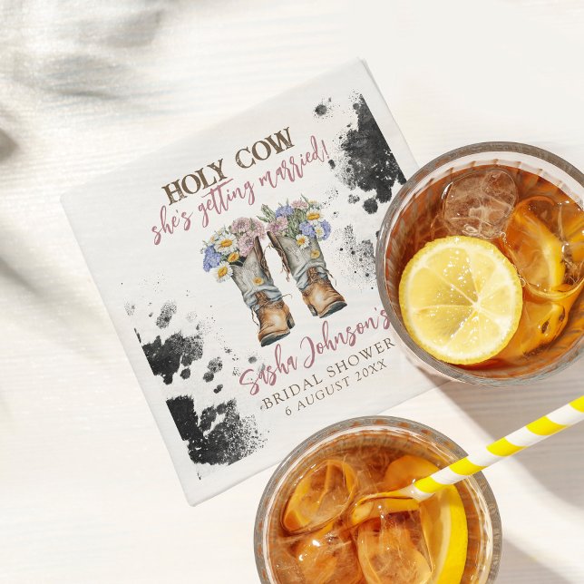 Guardanapo De Papel Chá de panela de Botas do Cowboy Floral Santa (Criador carregado)