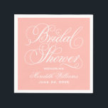 Guardanapo De Papel Chá de panela de Casamento de Caligrafia Elegante<br><div class="desc">Os guardanapos de chá de panela de casamento apresentam um design de roteiro de caligrafia branco que pode ser personalizado com o nome e a data do chá da noiva.</div>